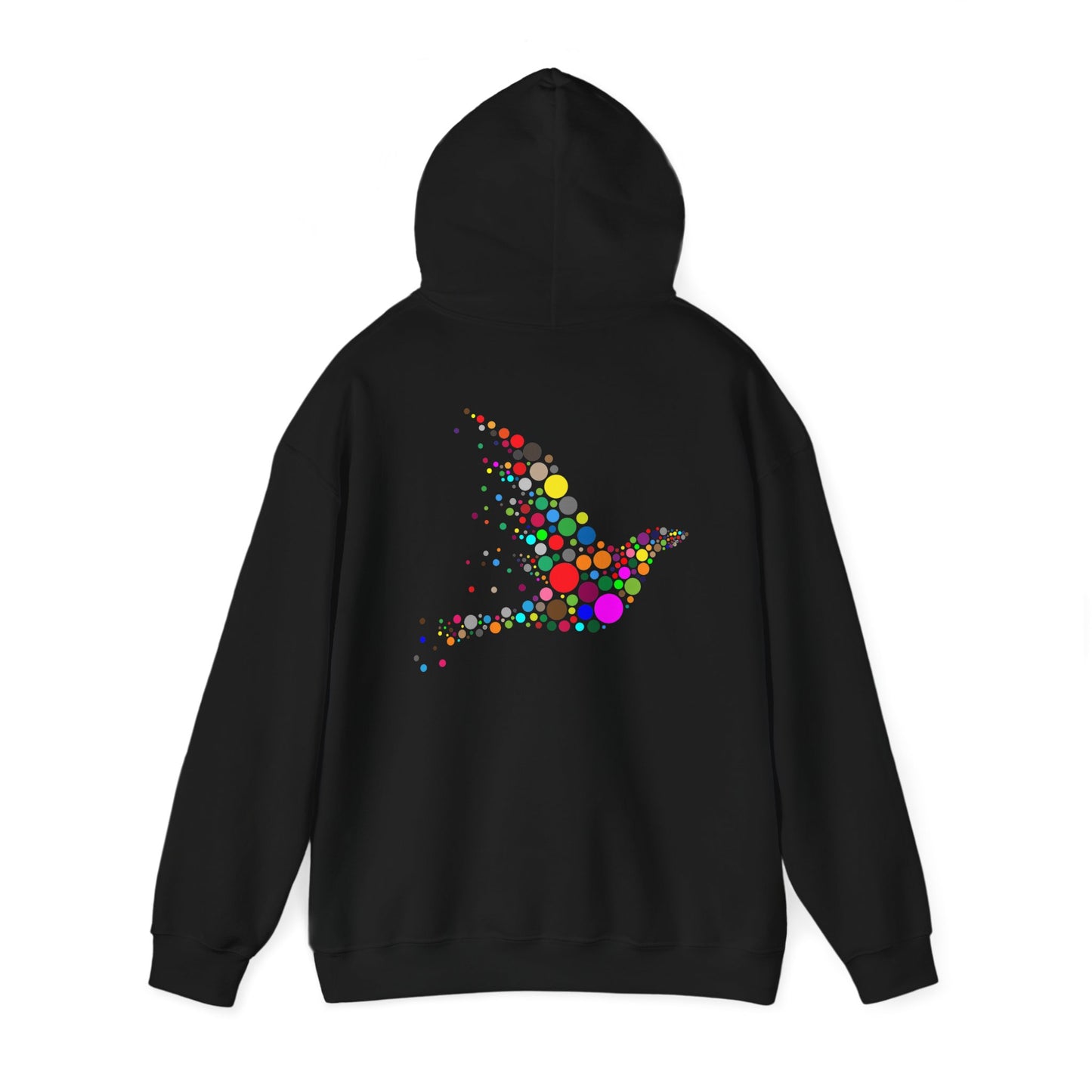 Colorful Dot Bird Unisex Heavy Blend™ Hoodie - Cozy & Vibrant Sweatshirt for Casual Wear