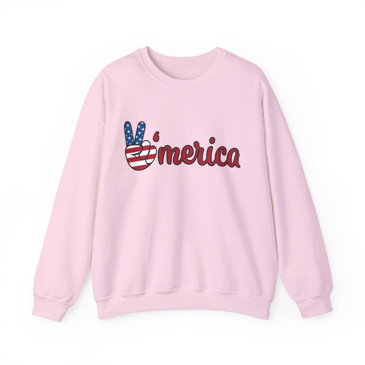 Unisex Heavy Blend™ Crewneck Sweatshirt - 'Peace Amercia' Graphic