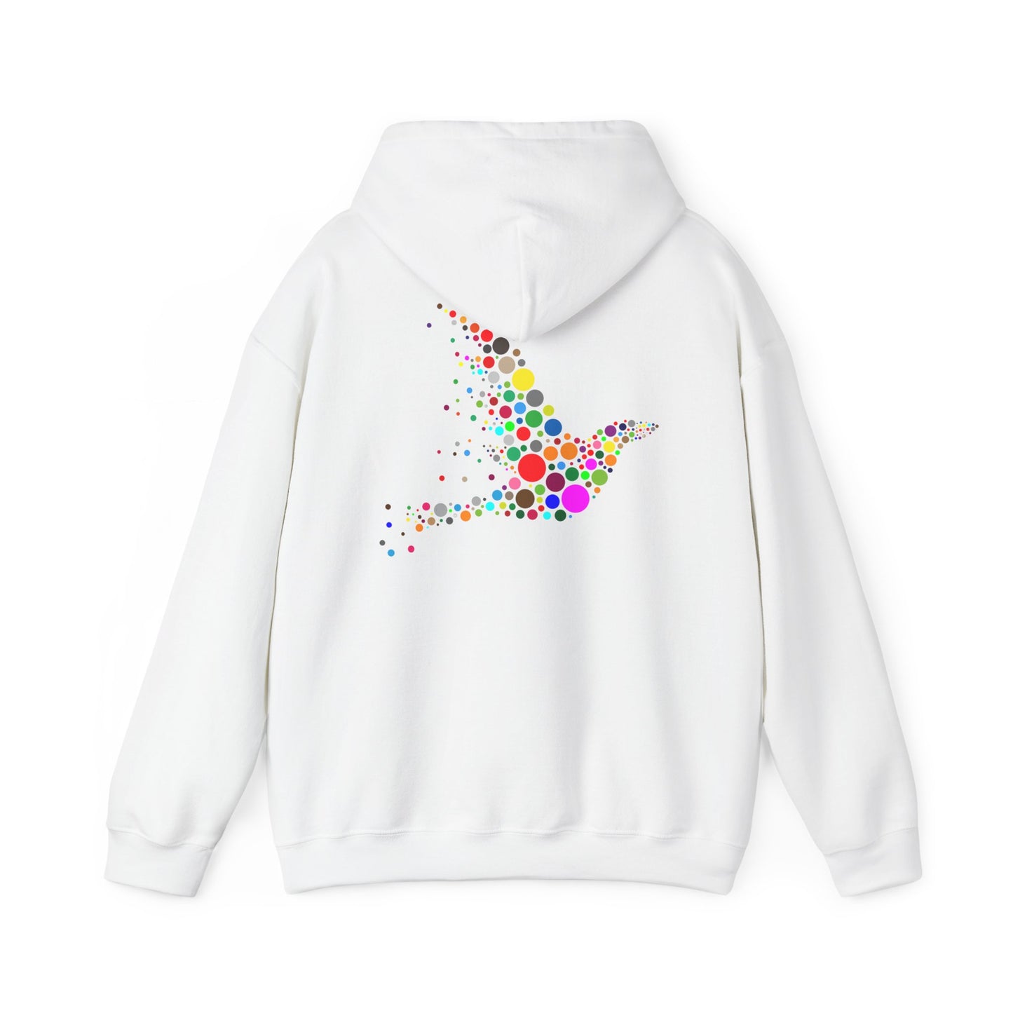 Colorful Dot Bird Unisex Heavy Blend™ Hoodie - Cozy & Vibrant Sweatshirt for Casual Wear