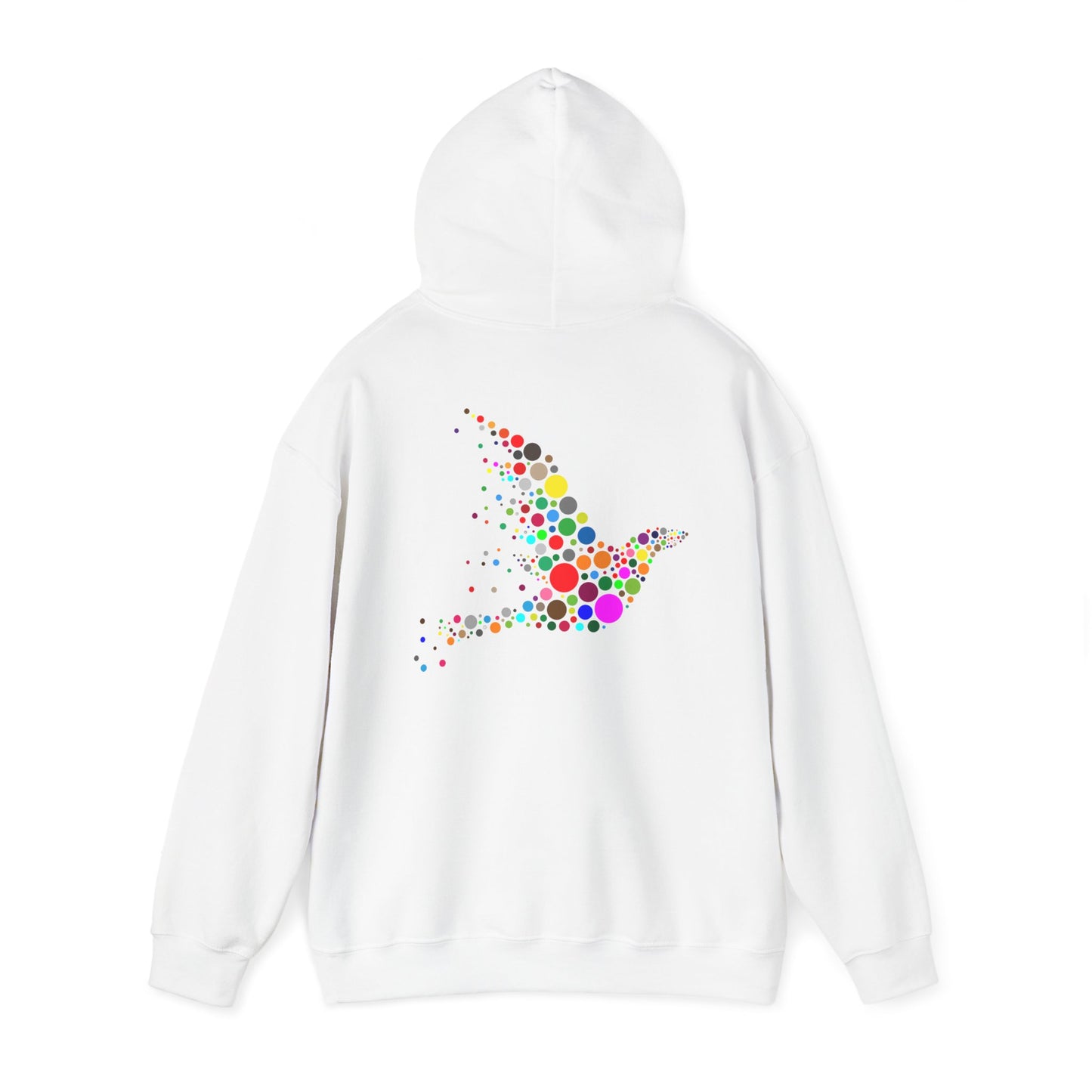 Colorful Dot Bird Unisex Heavy Blend™ Hoodie - Cozy & Vibrant Sweatshirt for Casual Wear