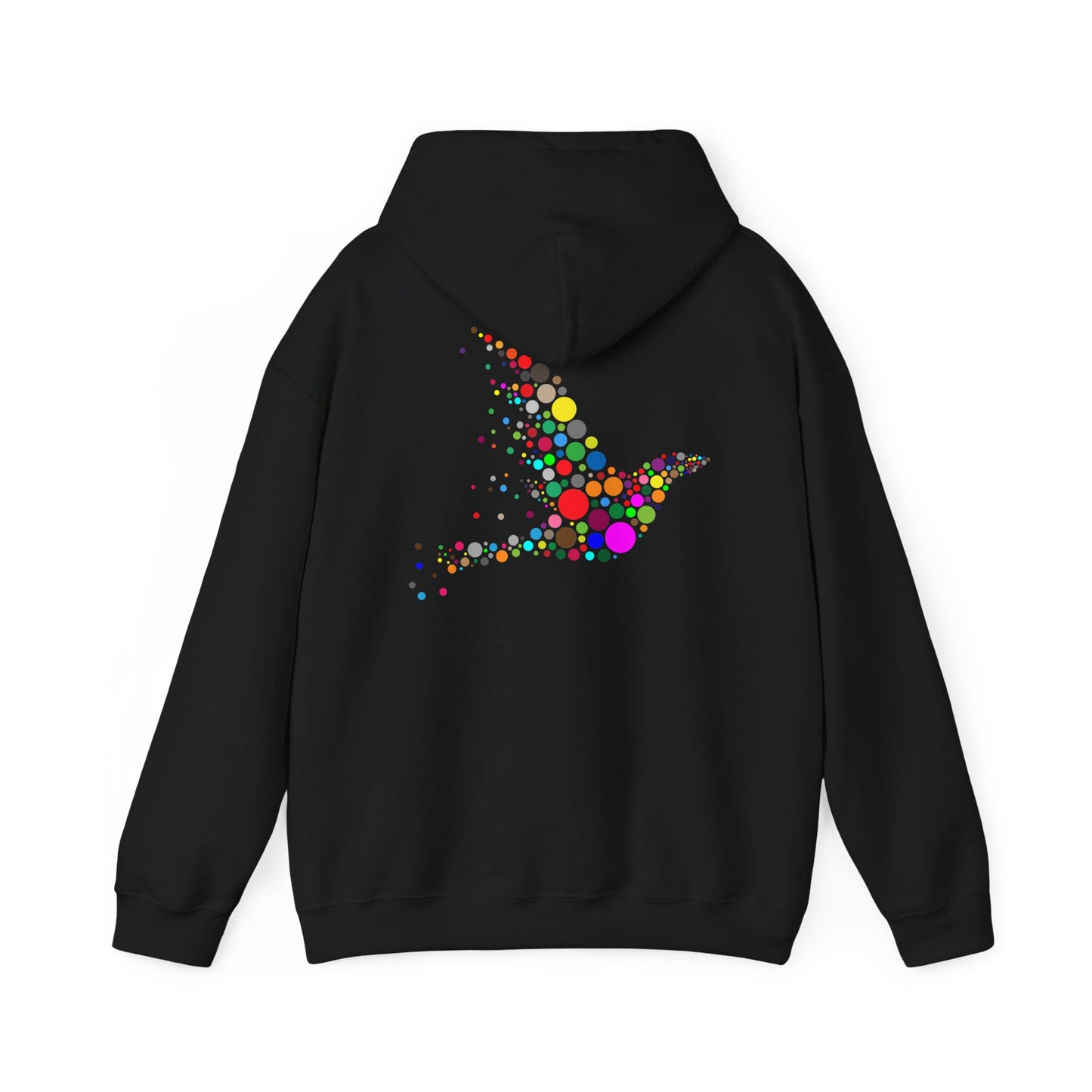 Colorful Dot Bird Unisex Heavy Blend™ Hoodie - Cozy & Vibrant Sweatshirt for Casual Wear