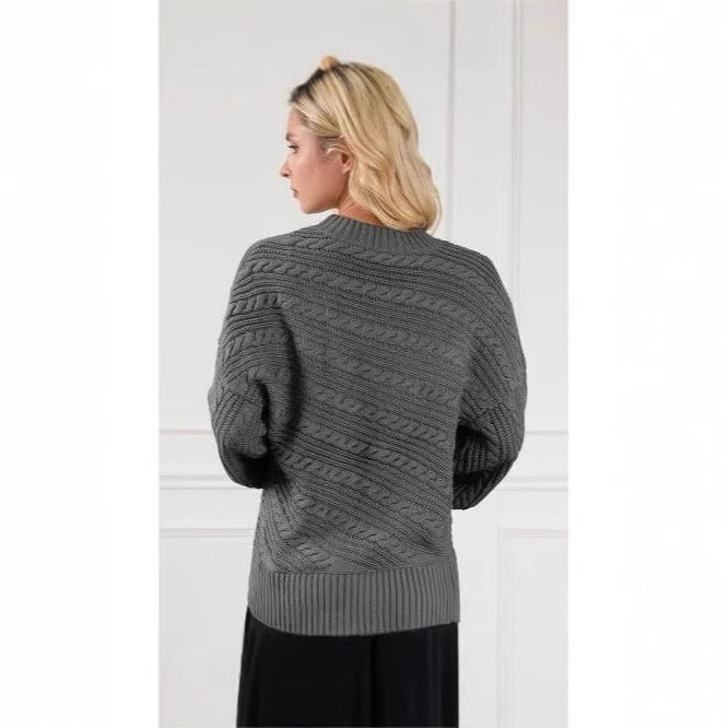 Winter New Twist Knitted Pullover Women's Casual All-matching