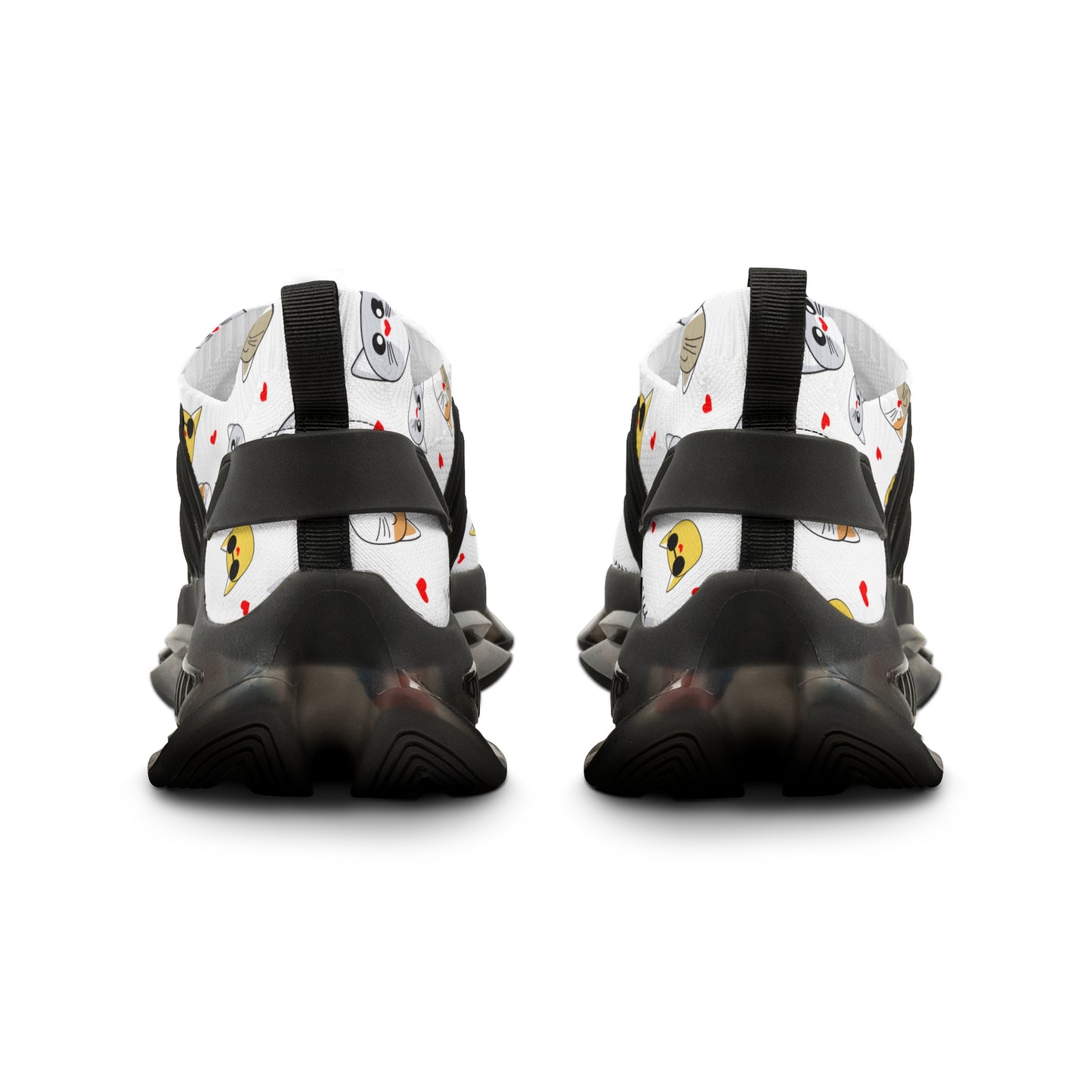 Cute Cat Print Men's Mesh Sneakers - Trendy Athletic Shoes for Cat Lovers