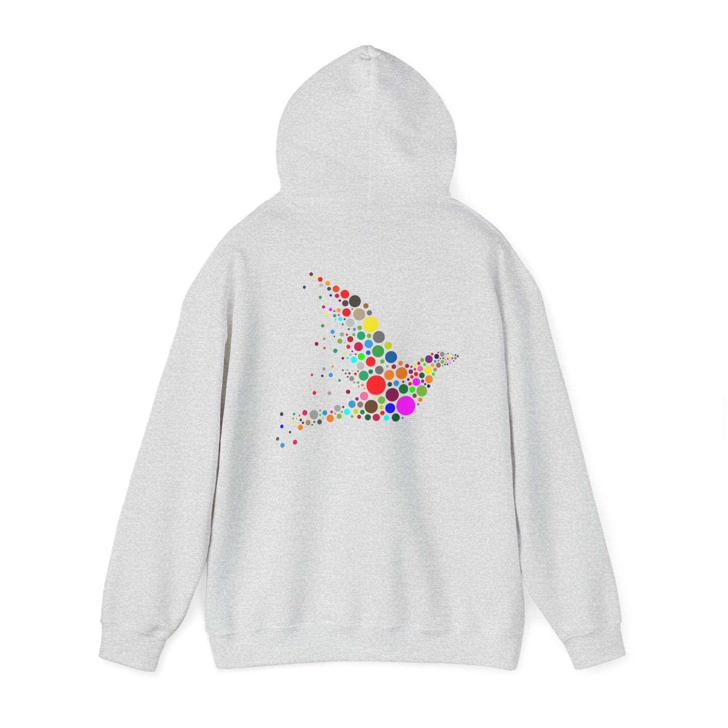 Colorful Dot Bird Unisex Heavy Blend™ Hoodie - Cozy & Vibrant Sweatshirt for Casual Wear